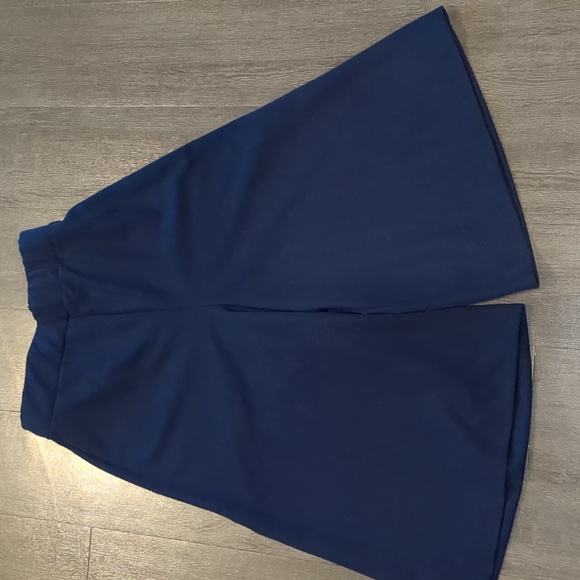 Vintage 70s Blue Gaucho Pants Culottes Wide Leg Ro-Vel Of California SZ Small - Picture 3 of 10